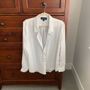 Laundry White Button Down Blouse